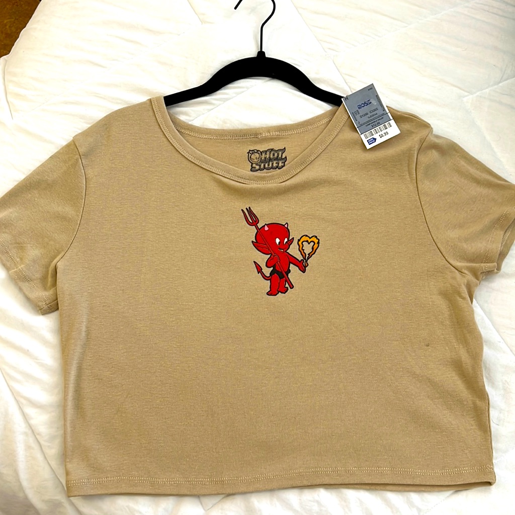 Women Devil Crop Top Brand Hotstuff Nwt Size Xl